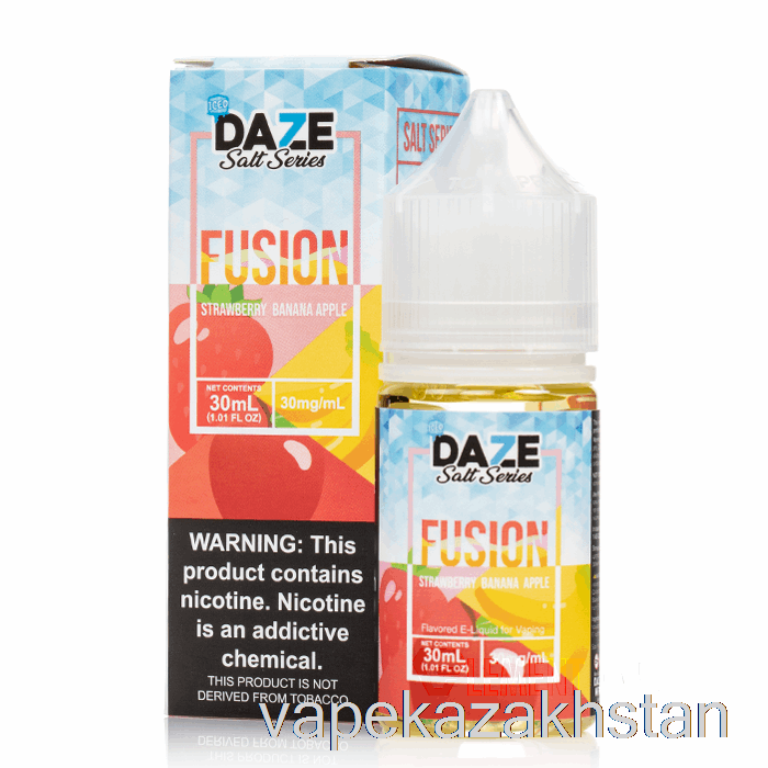 Vape Disposable ICED Strawberry Banana Apple - 7 Daze Fusion Salts - 30mL 30mg